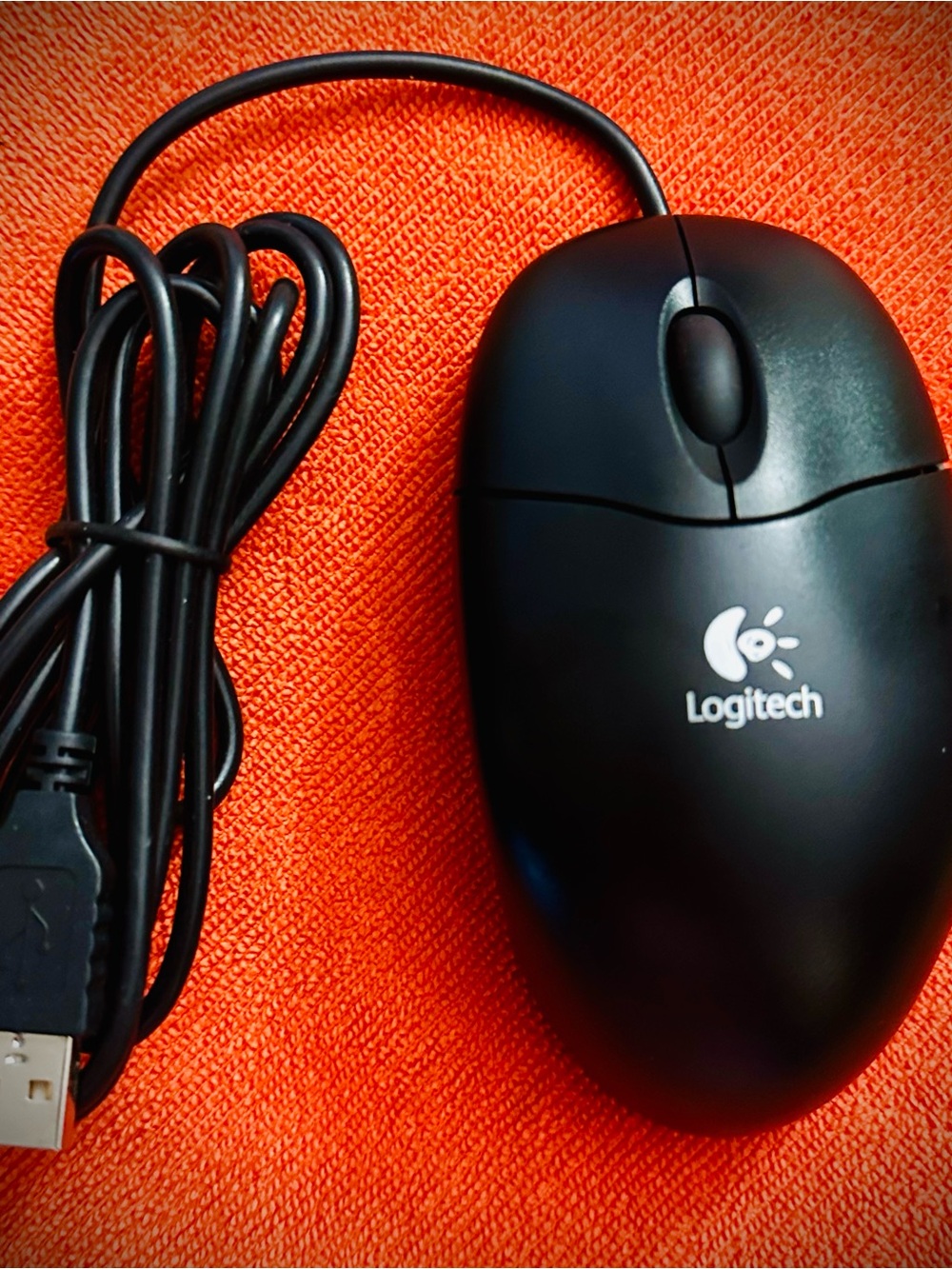 Logitech Black Wired USB Office Mouse